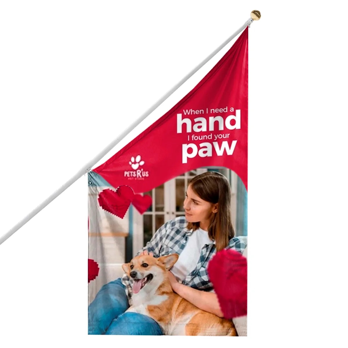 Digital Printed Building Flags 8.66' x 5' 4