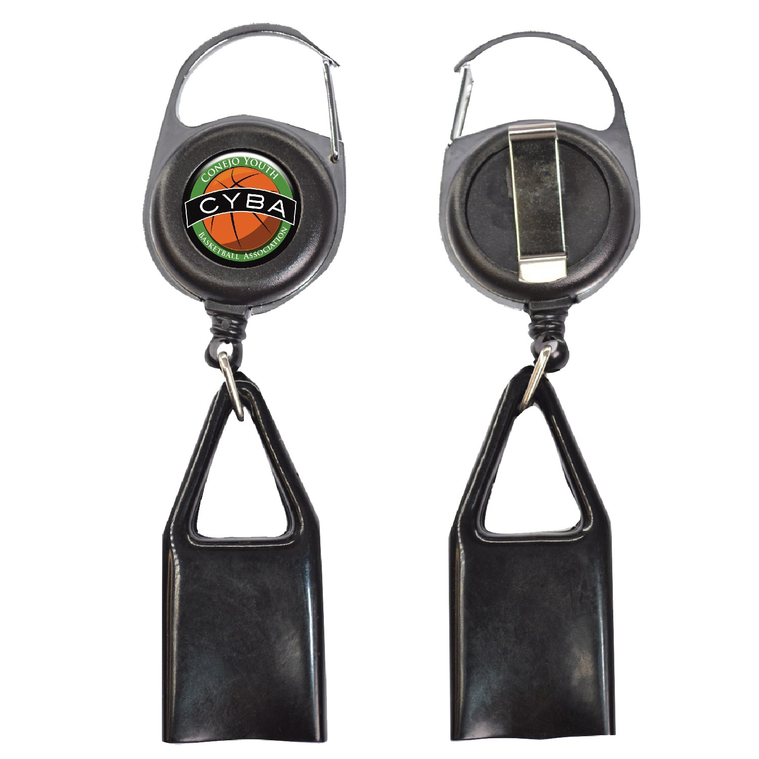 Pen Holder Round Carabiner Badge Reel Holder w/ Belt clip 5