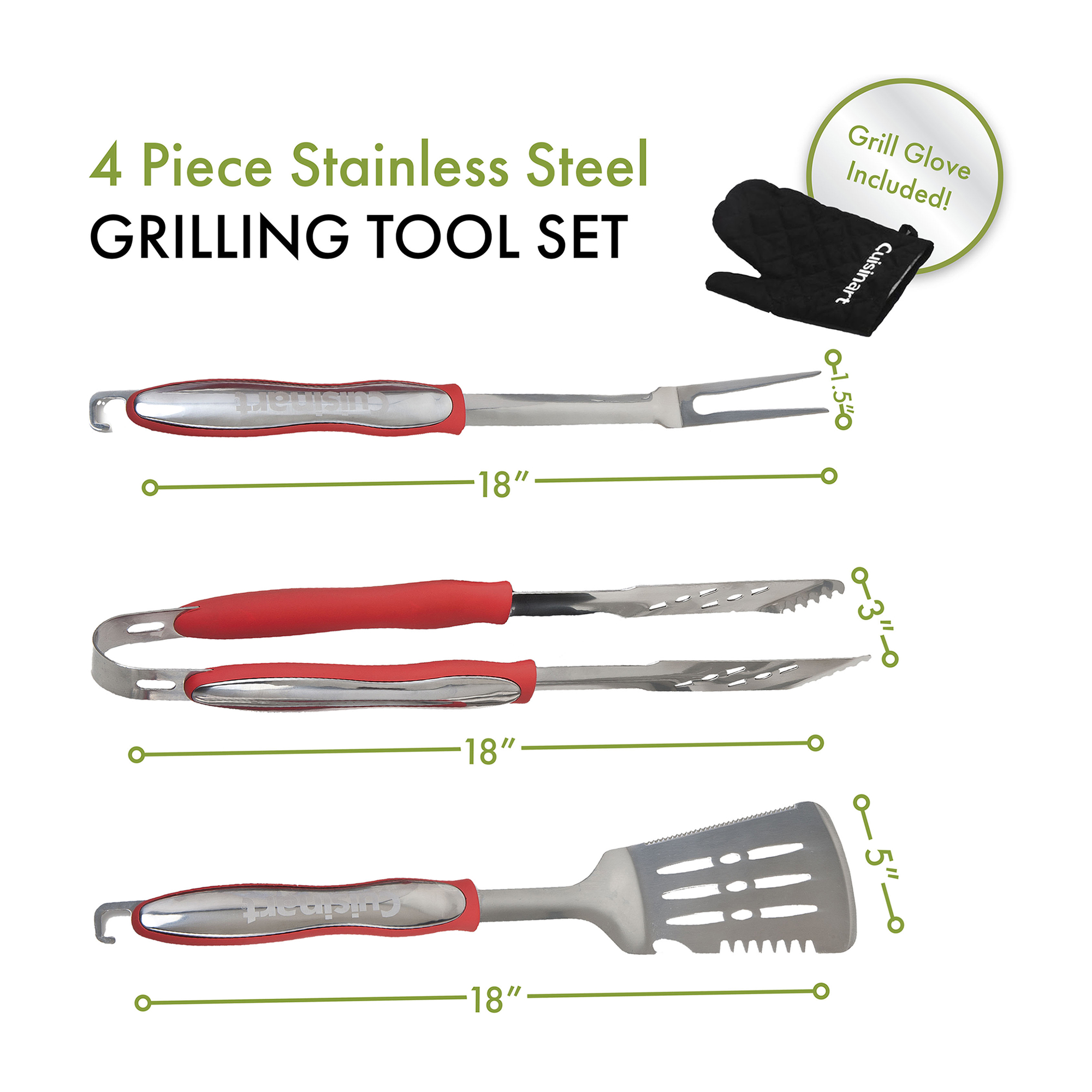 Cuisinart Outdoors® 4-Piece Grill Tool Set 9
