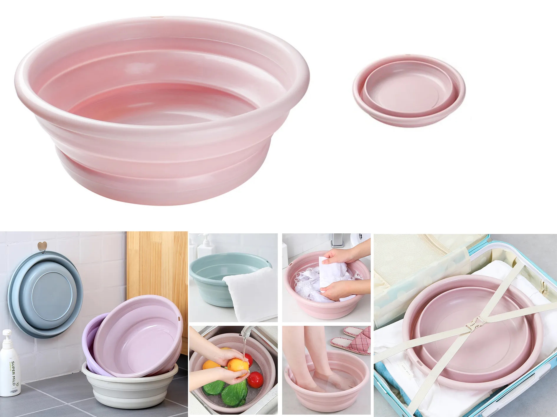 Collapsible Wash Basin-10.24"X3.74" 1