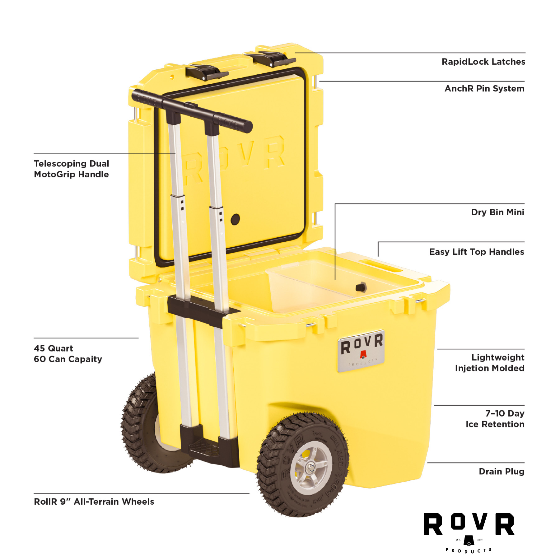 RovR® RollR® 45qt Wheeled Hard Cooler 22