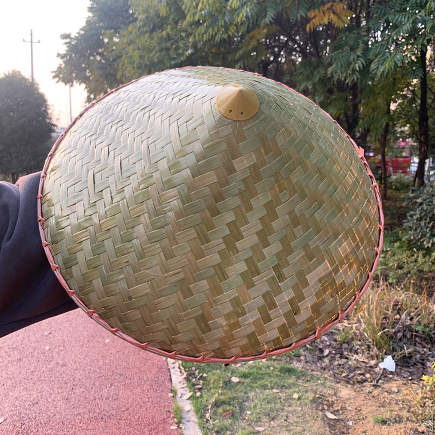 UV Protection Handmade Woven Bamboo Rattan Hat 5