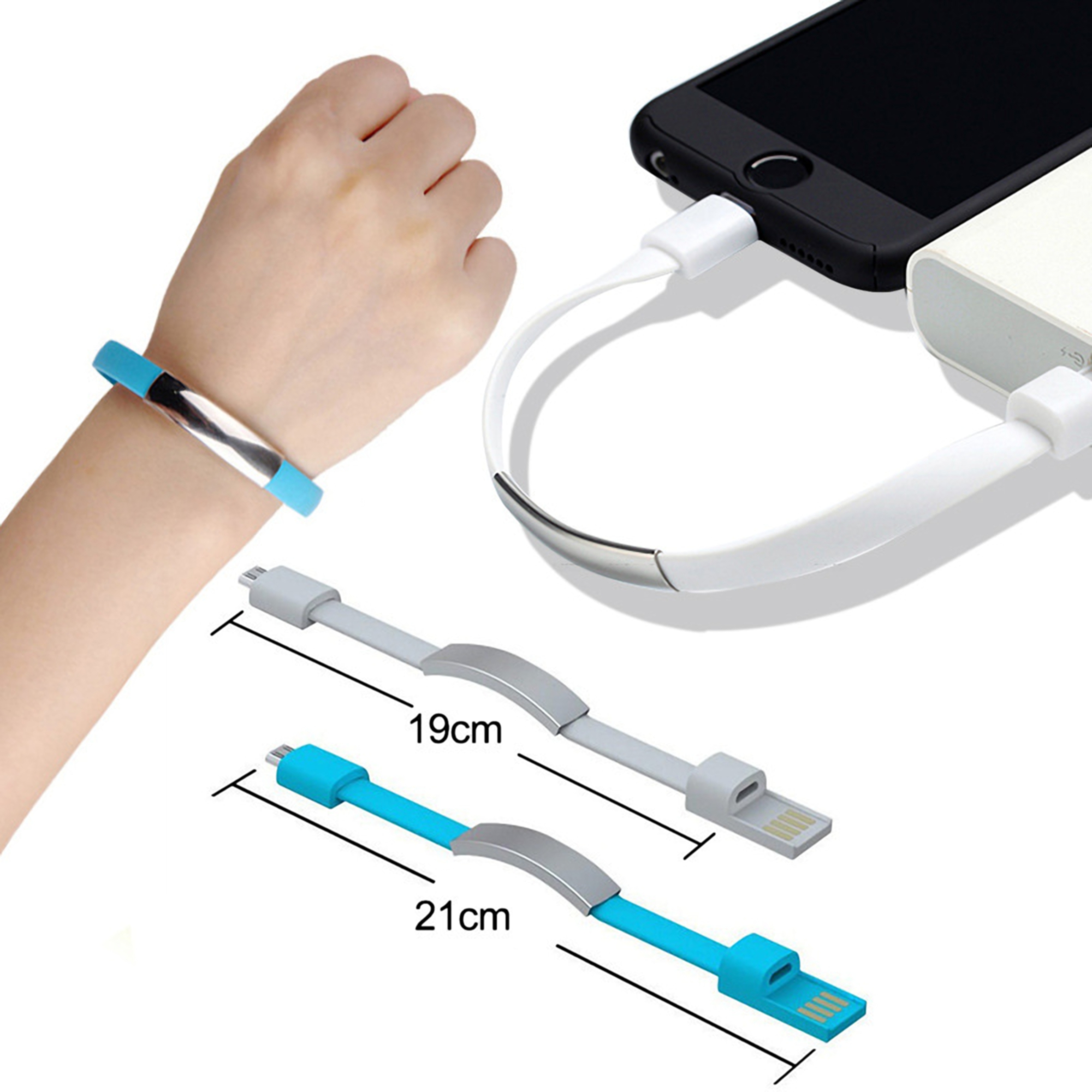 Wearable Micro-USB Charger & Data Cable Bracelet 6