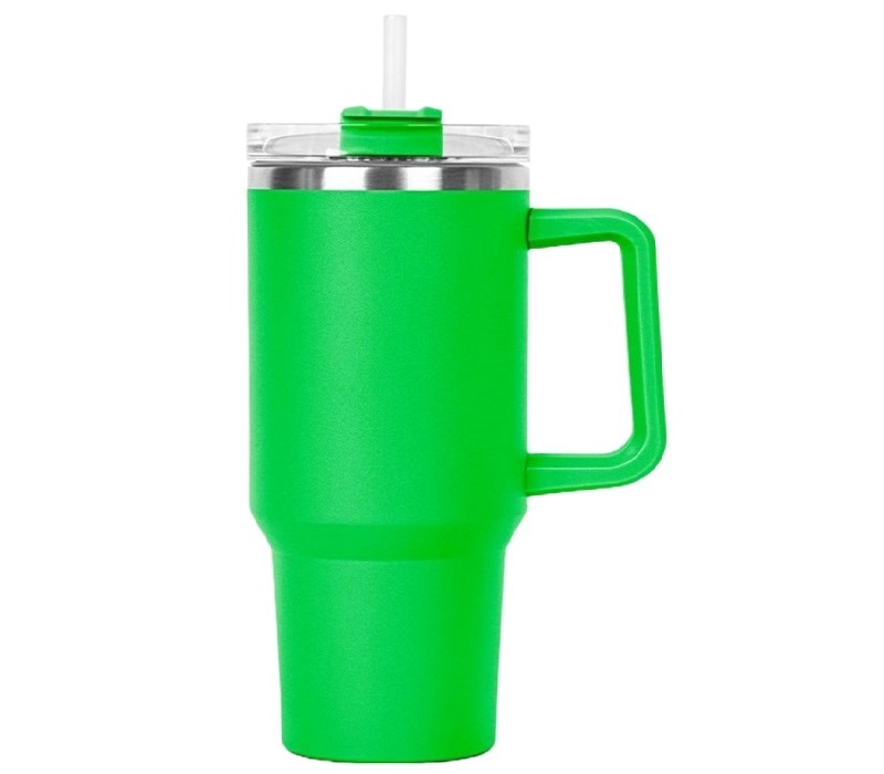 Stainless Steel Tumbler with Handle and Straw, 40 oz. 6