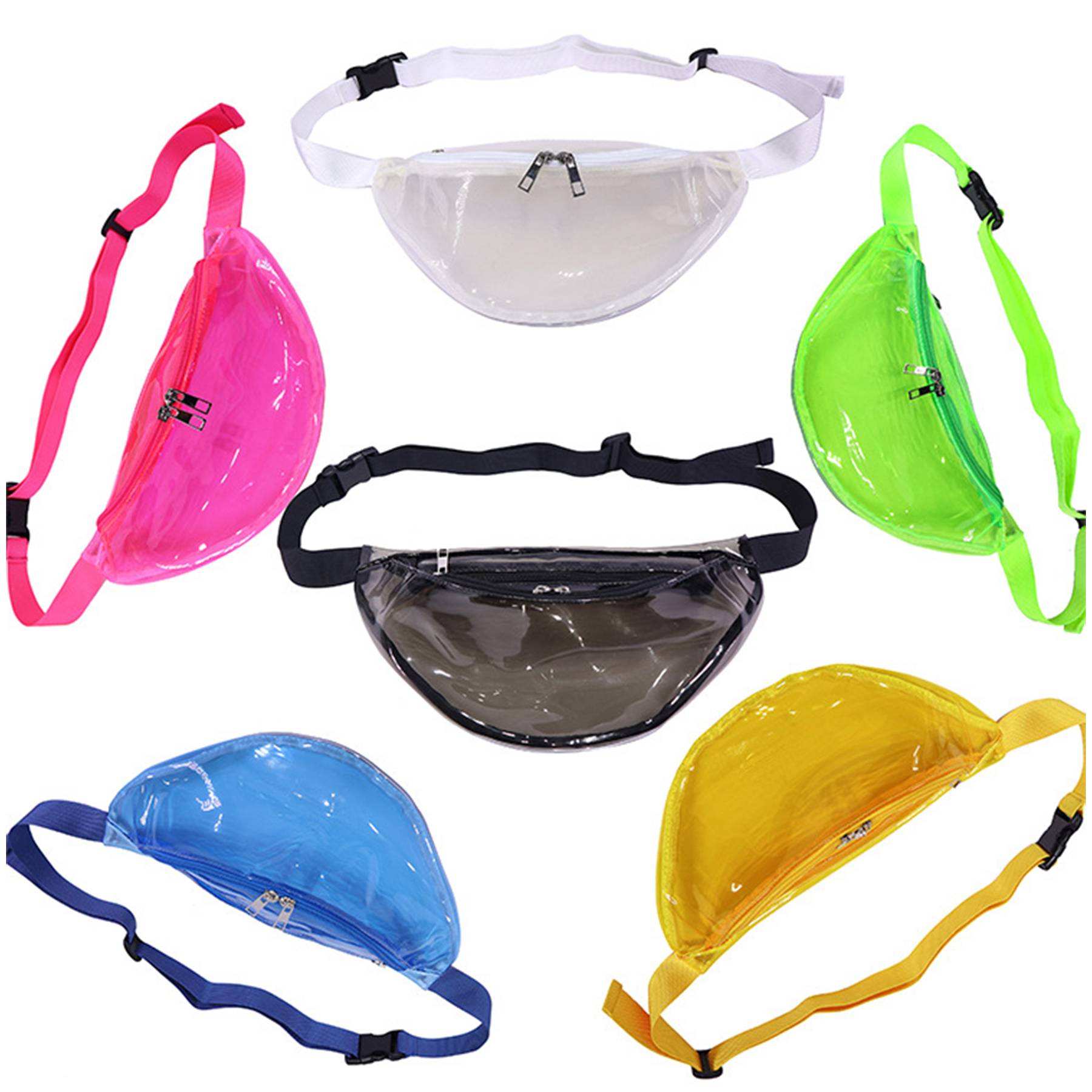 PVC Candy-colored transparent belt bag 4