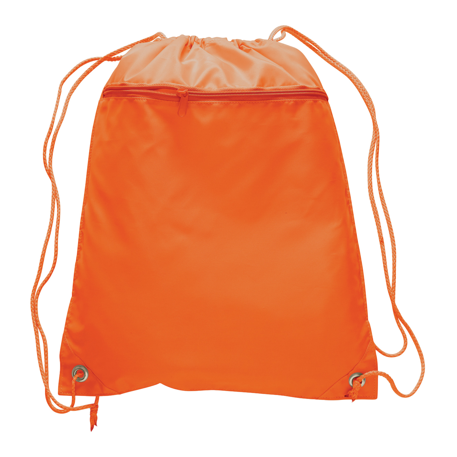 Polyester Drawstring Backpack w/ Front Pocket 2