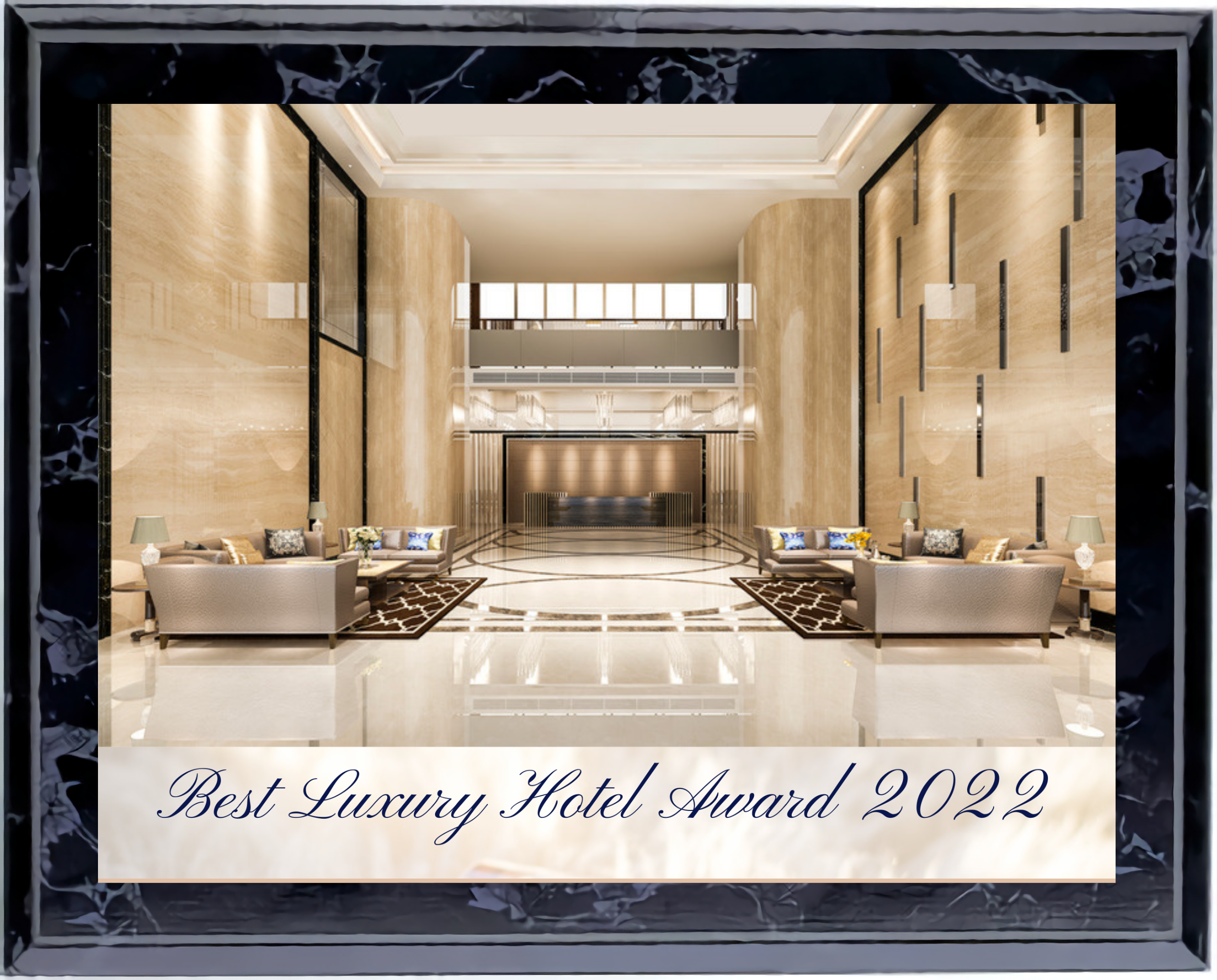 Full Color Digital Print Black Marble Finish Plaque (10.5" x 13") 12