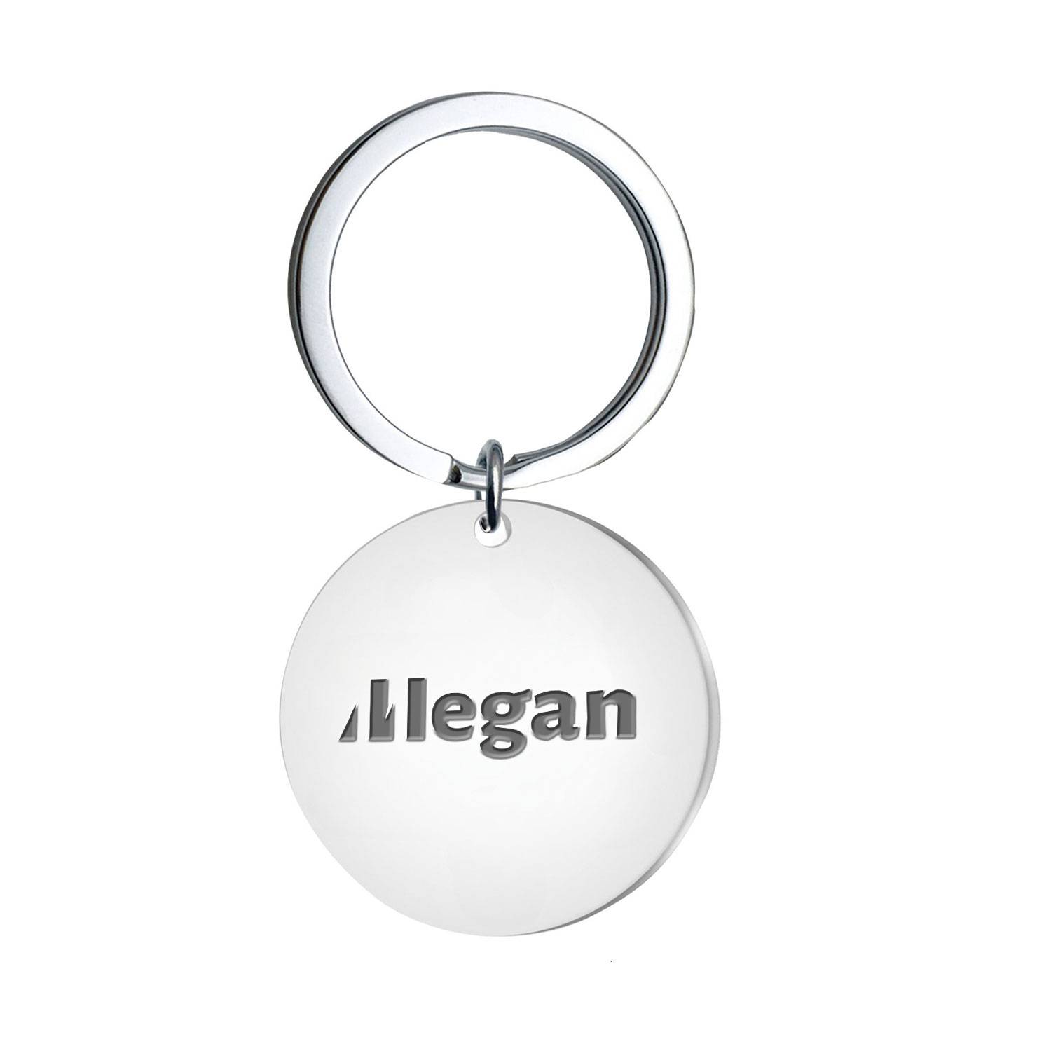 Family Fun Gift Personalized Round Stainless Steel Keychain