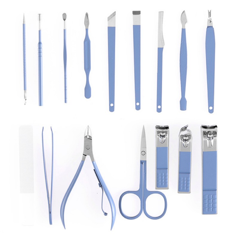 16 Pieces Luxury PU Leather Manicure Nail Set 1