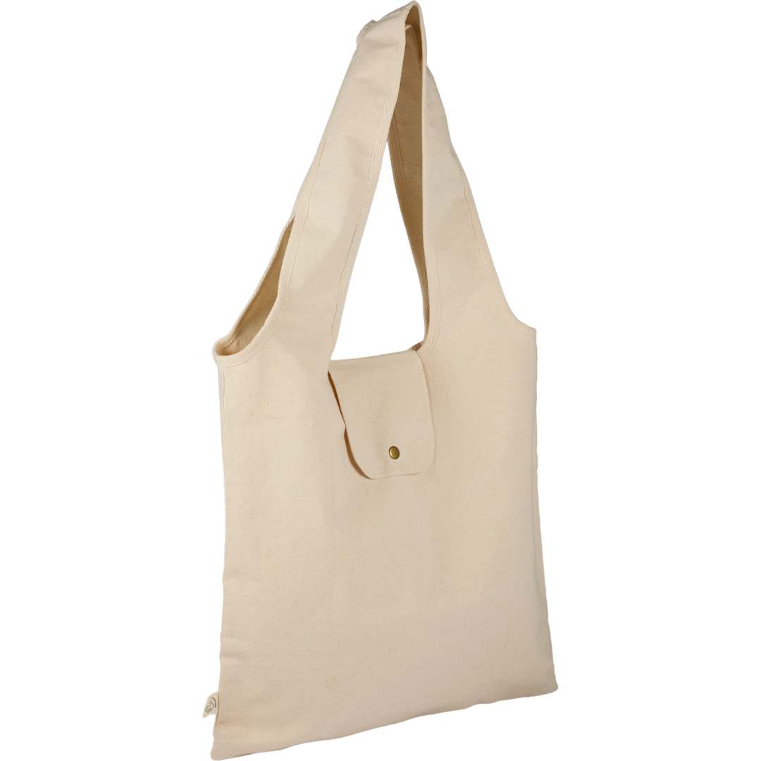 Packable 8oz Organic Cotton Tote, custom tote bag with logo imprint 6