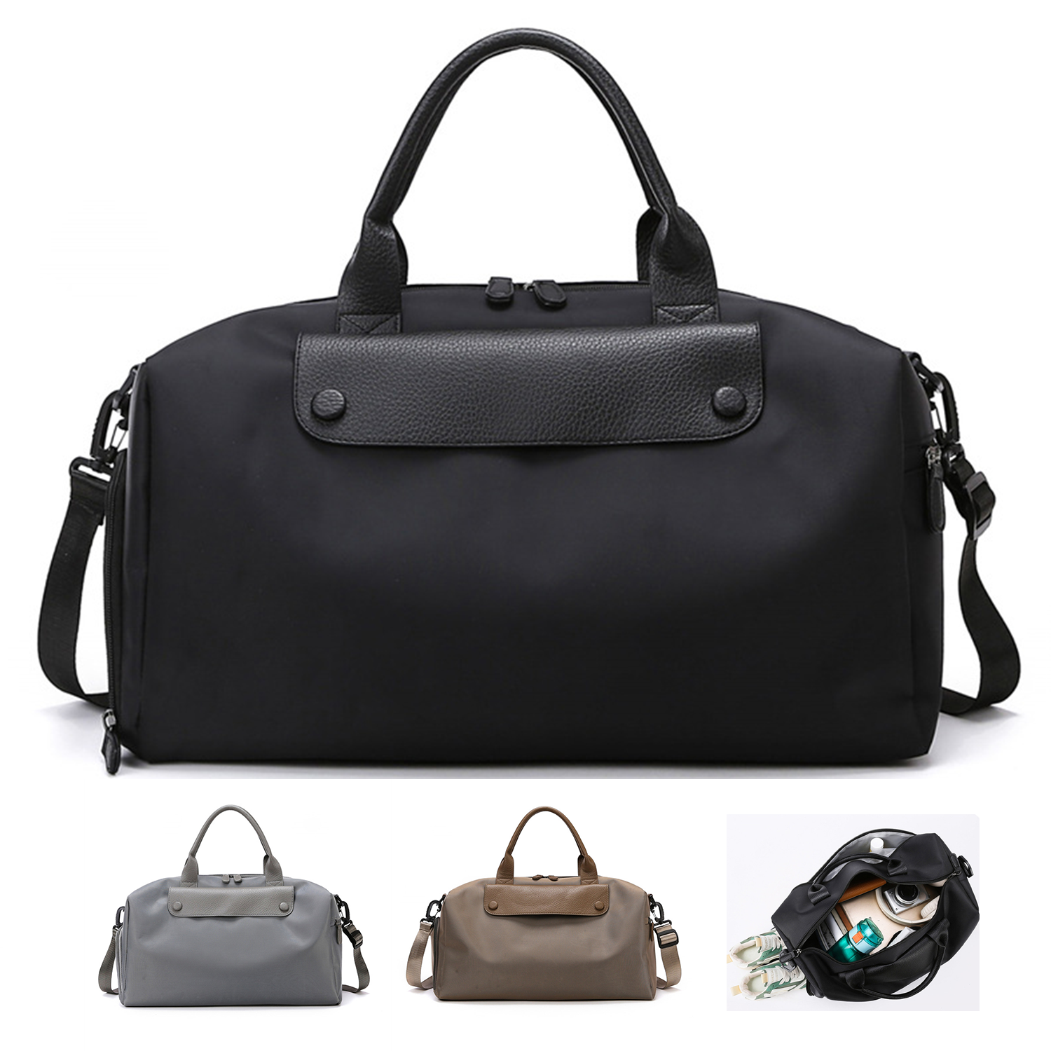 Oxford Travel Tote Duffel Bag w/ Shoe Compartment 3