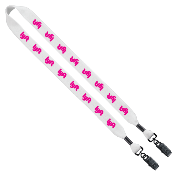 3/4" Cotton Double Bulldog Clip Lanyard 14