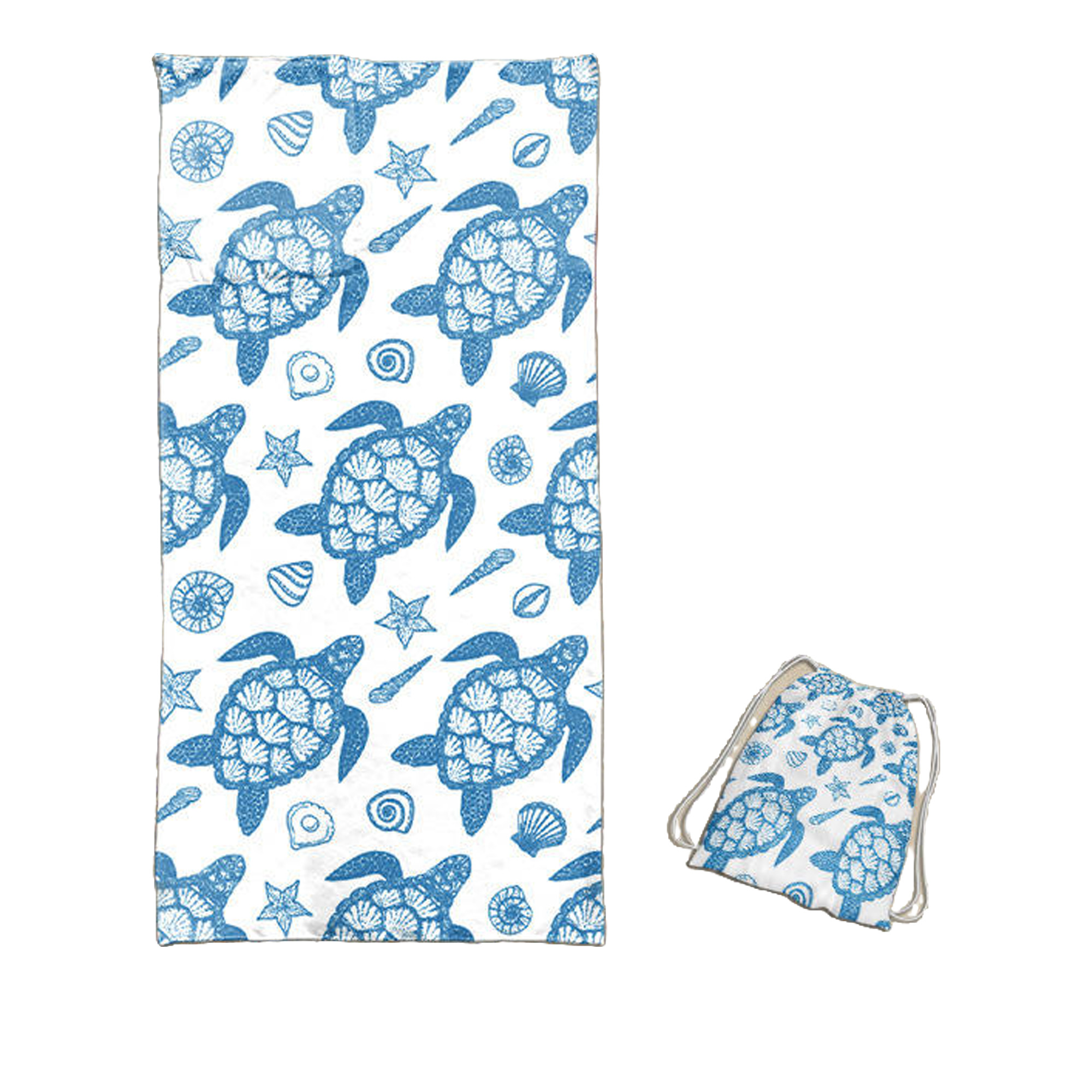 Full Color Large Beach Towel With Bag 3