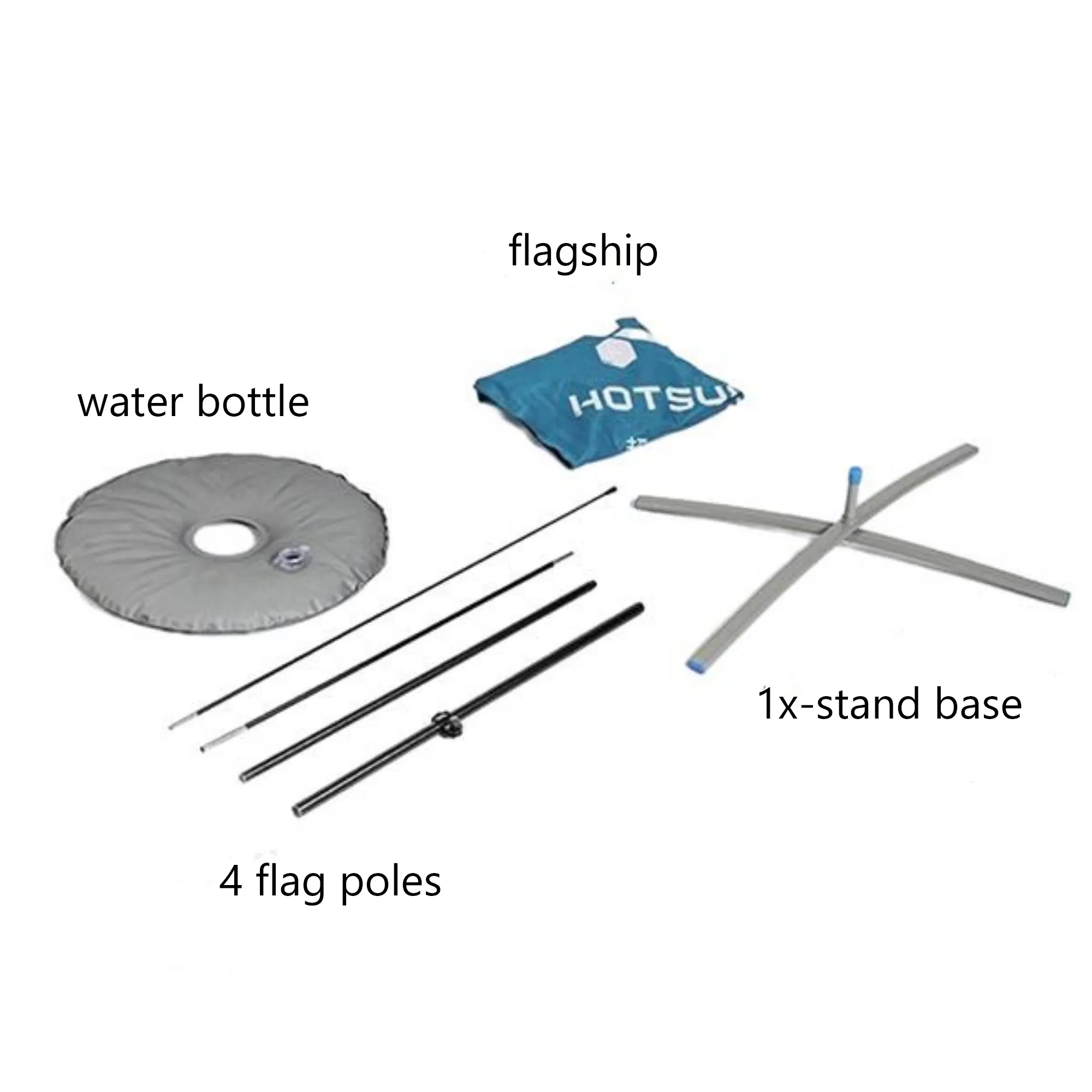 11' Polyester 11' Double Sided Feather Flag Set 4