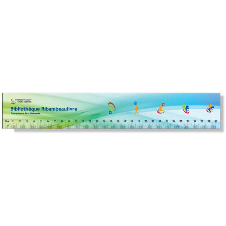 Stock .035 Magnetic Ruler (2"x12.25"), Full Colour, White Vinyl Topcoat 1
