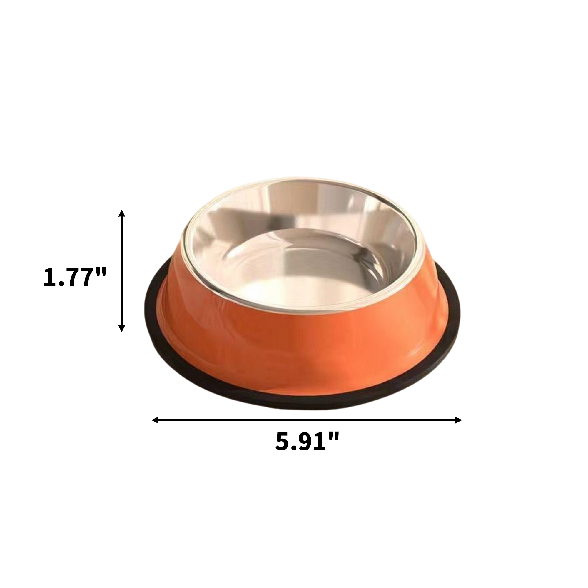 Stainless Steel Pet Treat Bowl With Polished Rim 4