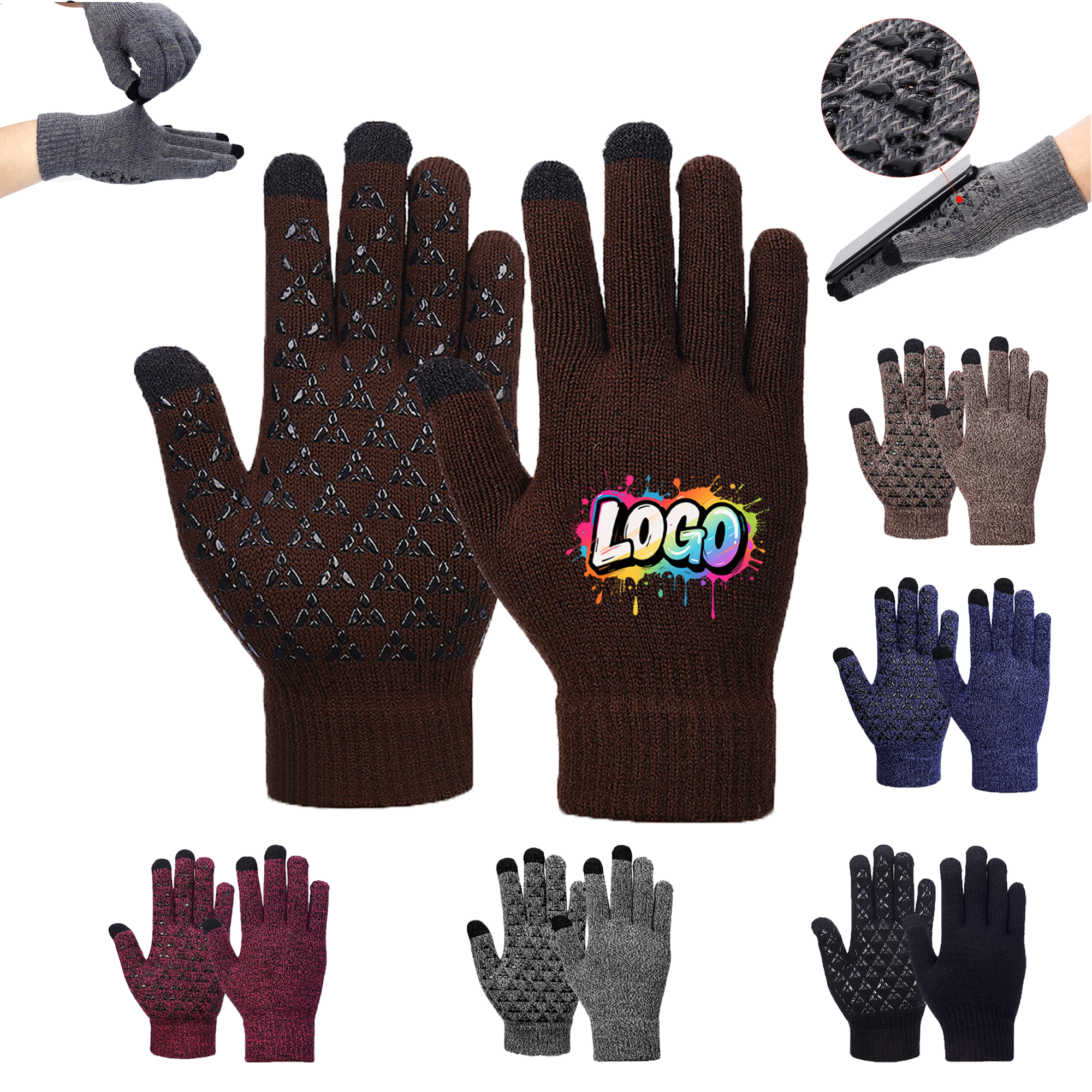Winter Warm Knit Touchscreen Gloves 13