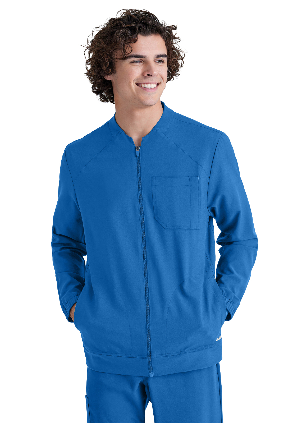 Grey's Anatomy Evolve Stretch - Men's Three-Pocket Cycle Warm Up Scrub Jacket 14