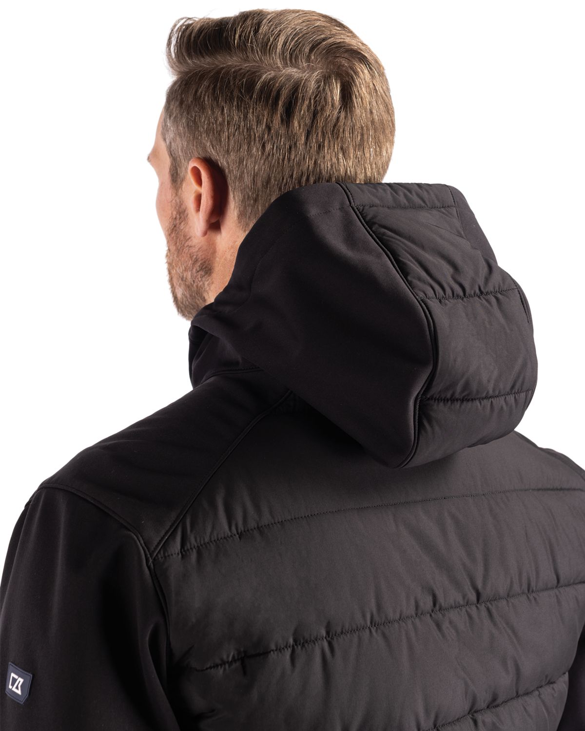 Cutter & Buck Evoke Epic Versatility Recycled Hybrid Softshell Mens Big & Tall Full Zip Hooded Jacket Big & Tall 13