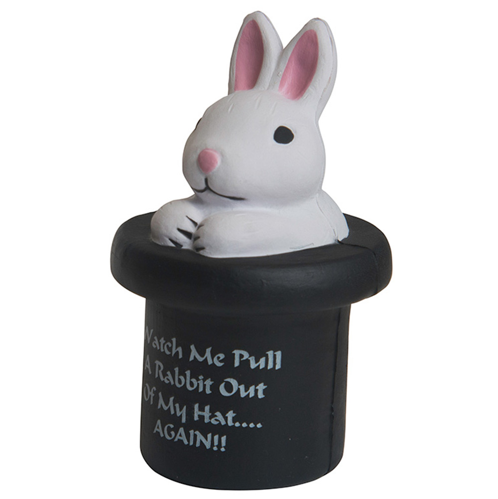 Magic White Rabbit in Top Hat Stress Reliever 3