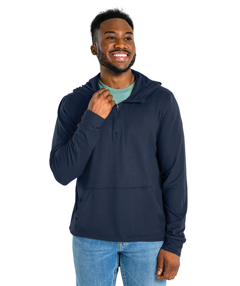 Men's Pulse Performance Quarter Zip Hoodie, custom hoodie or sweatshirt with logo imprint 22