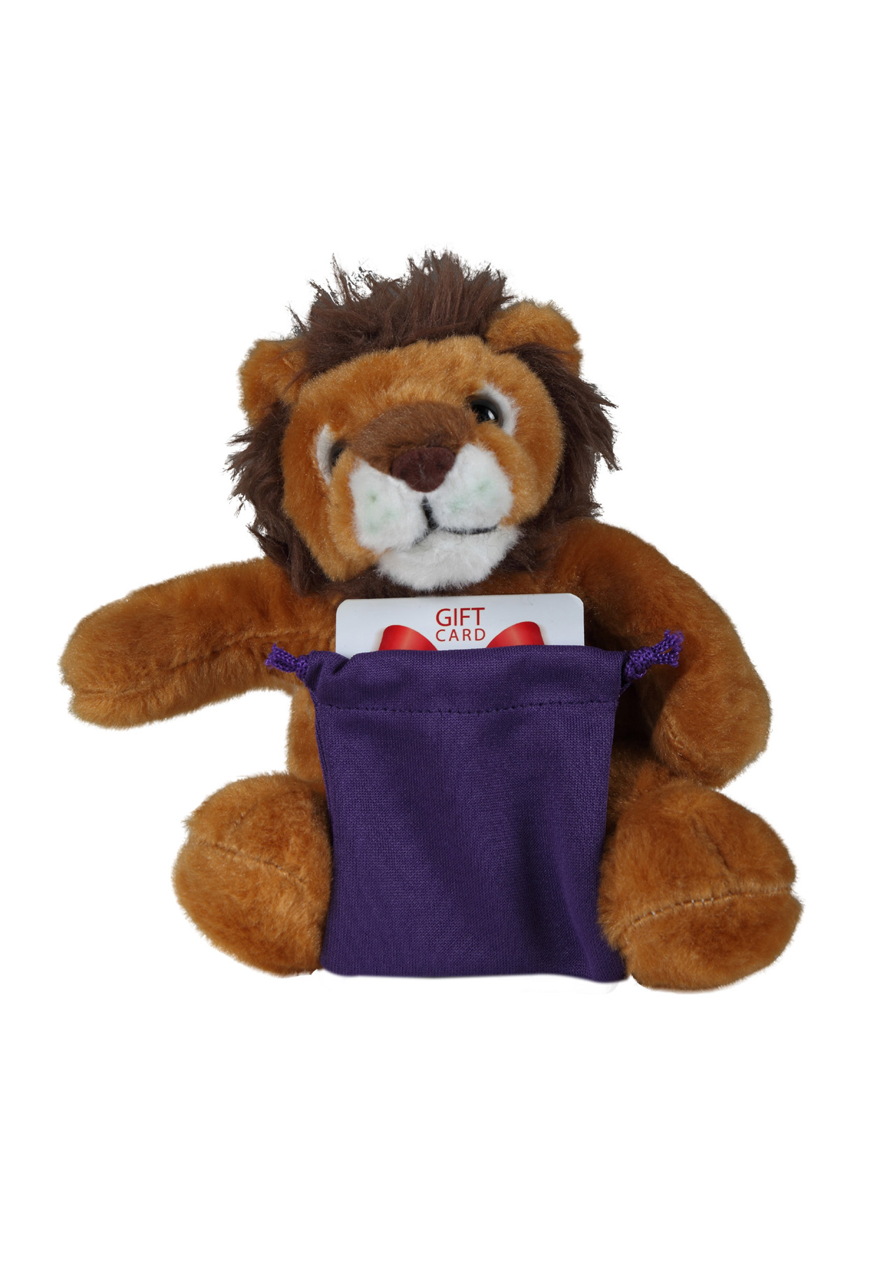 soft plush Lion with gift card sack