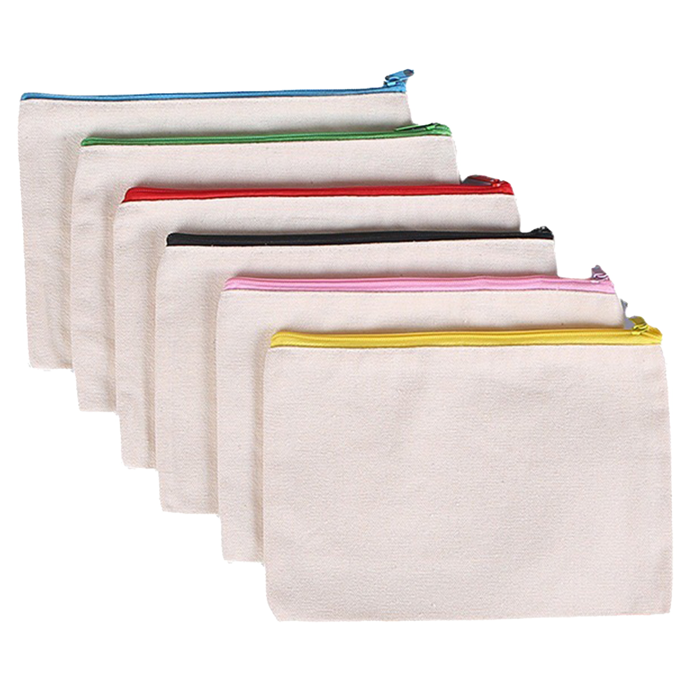 Canvas Blank Customizable Zipper Bag 3