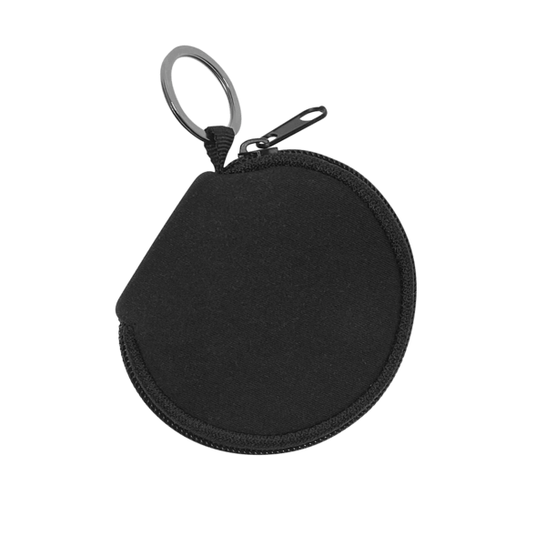 Neoprene Zipper Pouch Keychain with Silver Split-Ring 3