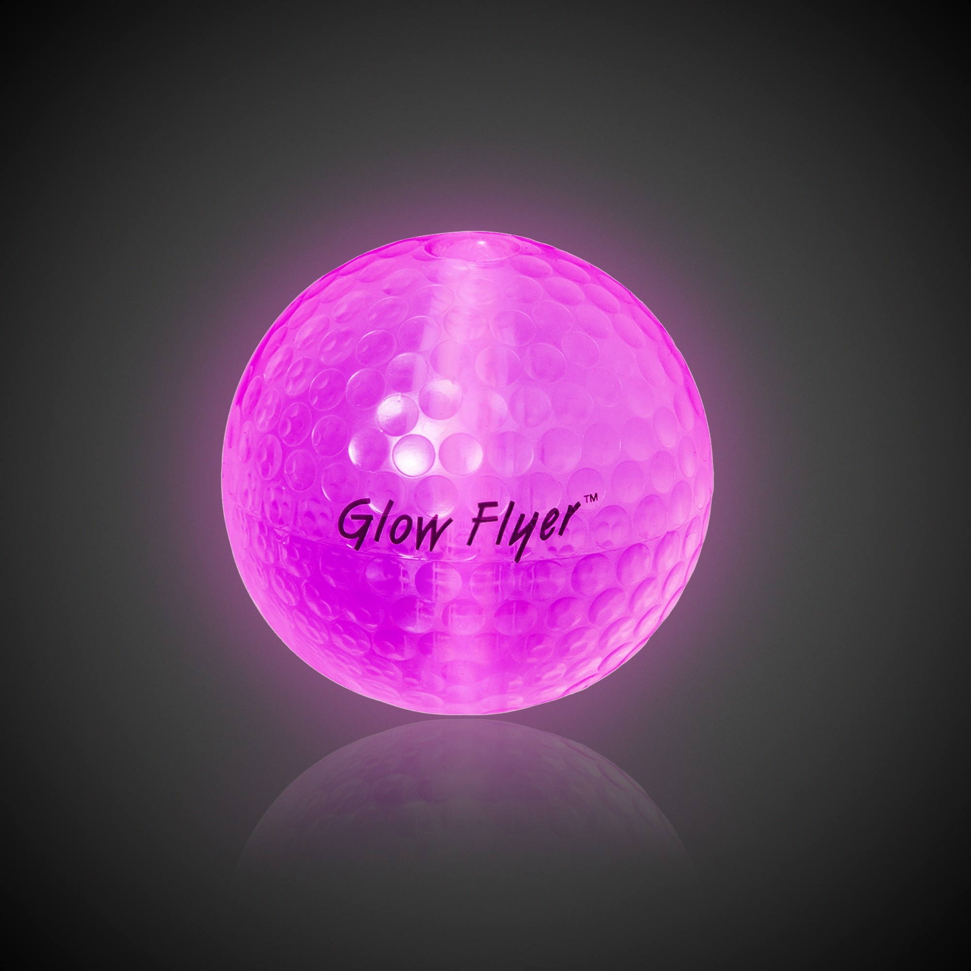 PINK GLOW FLYER GOLF BALL (with a 1 1/2'' Jumbo Lightstick) 3