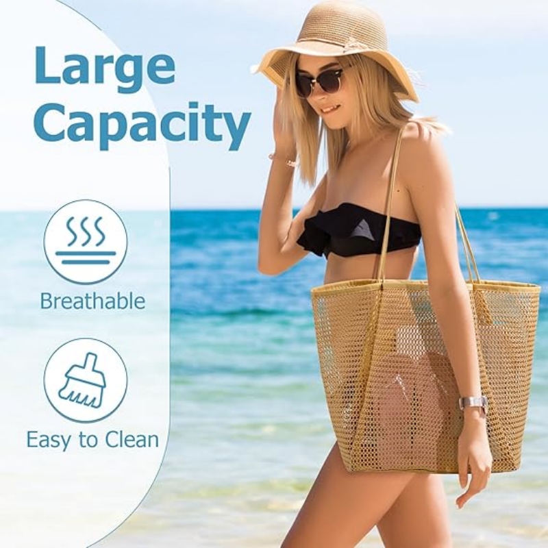 Beach Bag - Mesh Beach Tote Bags 6