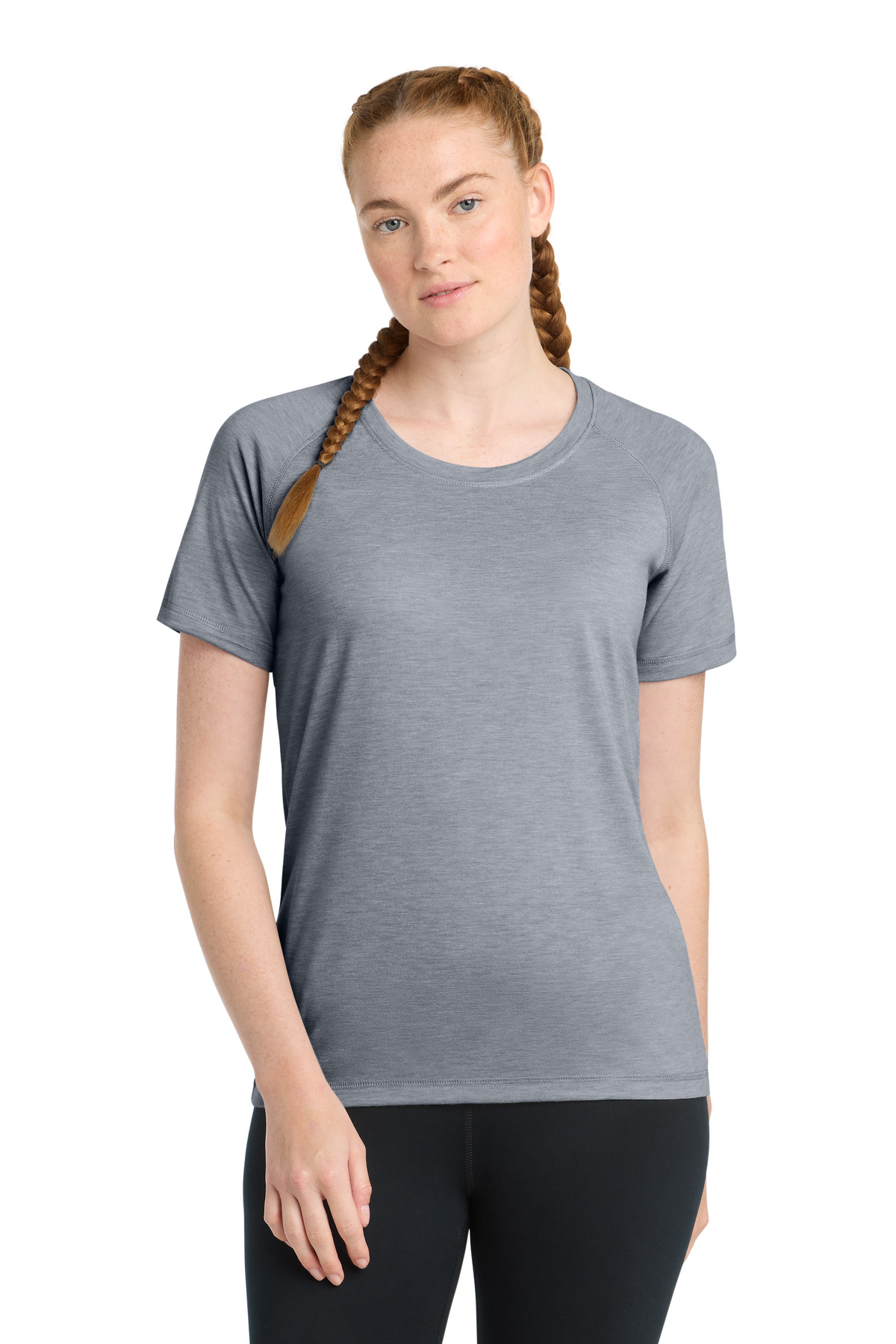 Sport-Tek Women's PosiCharge Tri-Blend Wicking Scoop Neck Raglan Tee. LST400 93