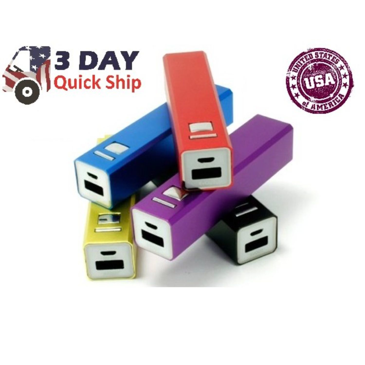 Popular USA Decorated Aluminum Portable Power Banks 2600mAh 1