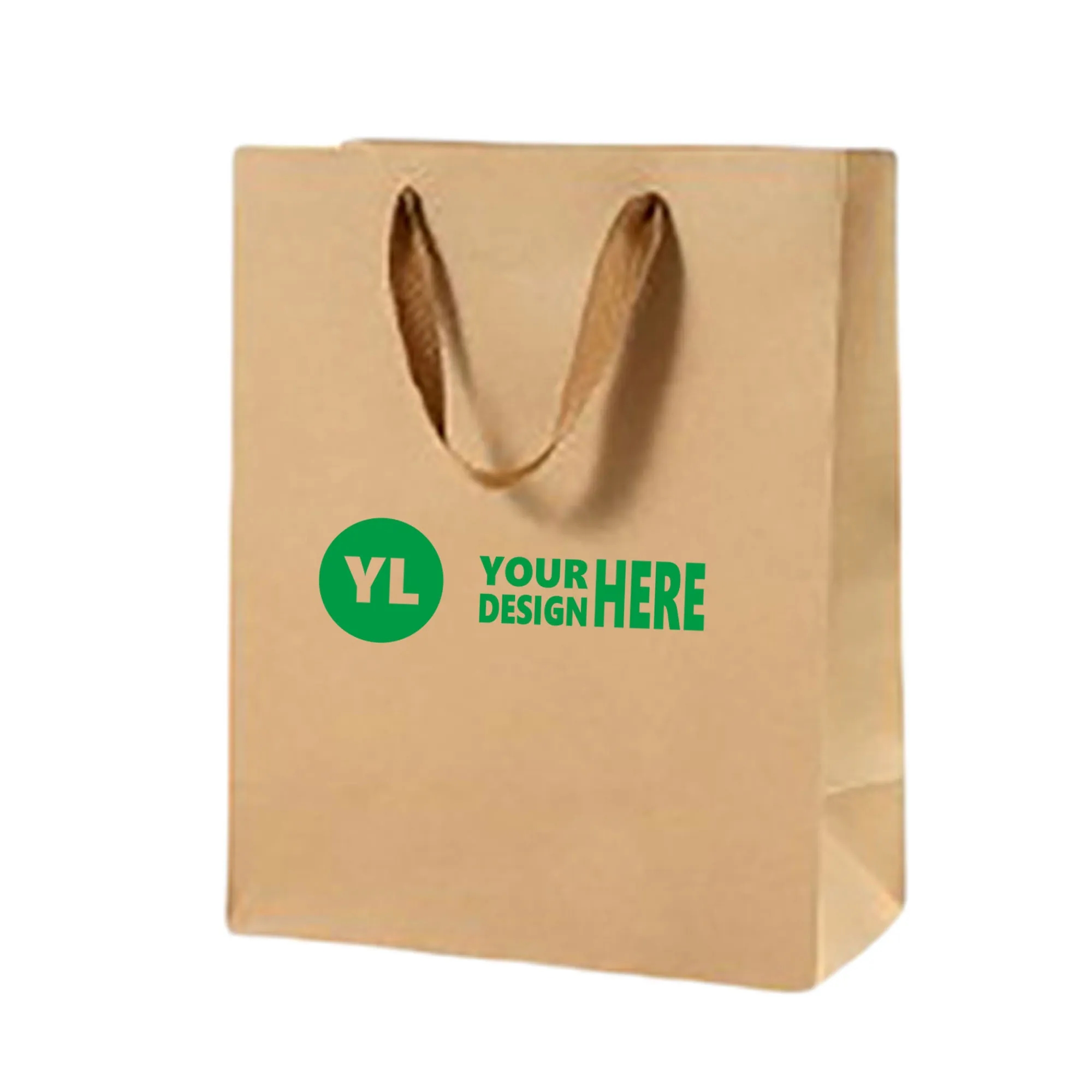 Brown Kraft Paper Gift Tote Bags with Cloth Handles 2