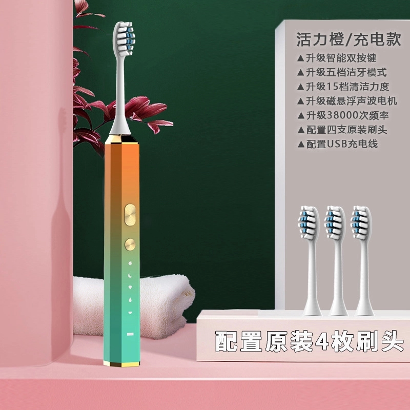 Electric Toothbrush With 4 Replacement Brush Heads 5