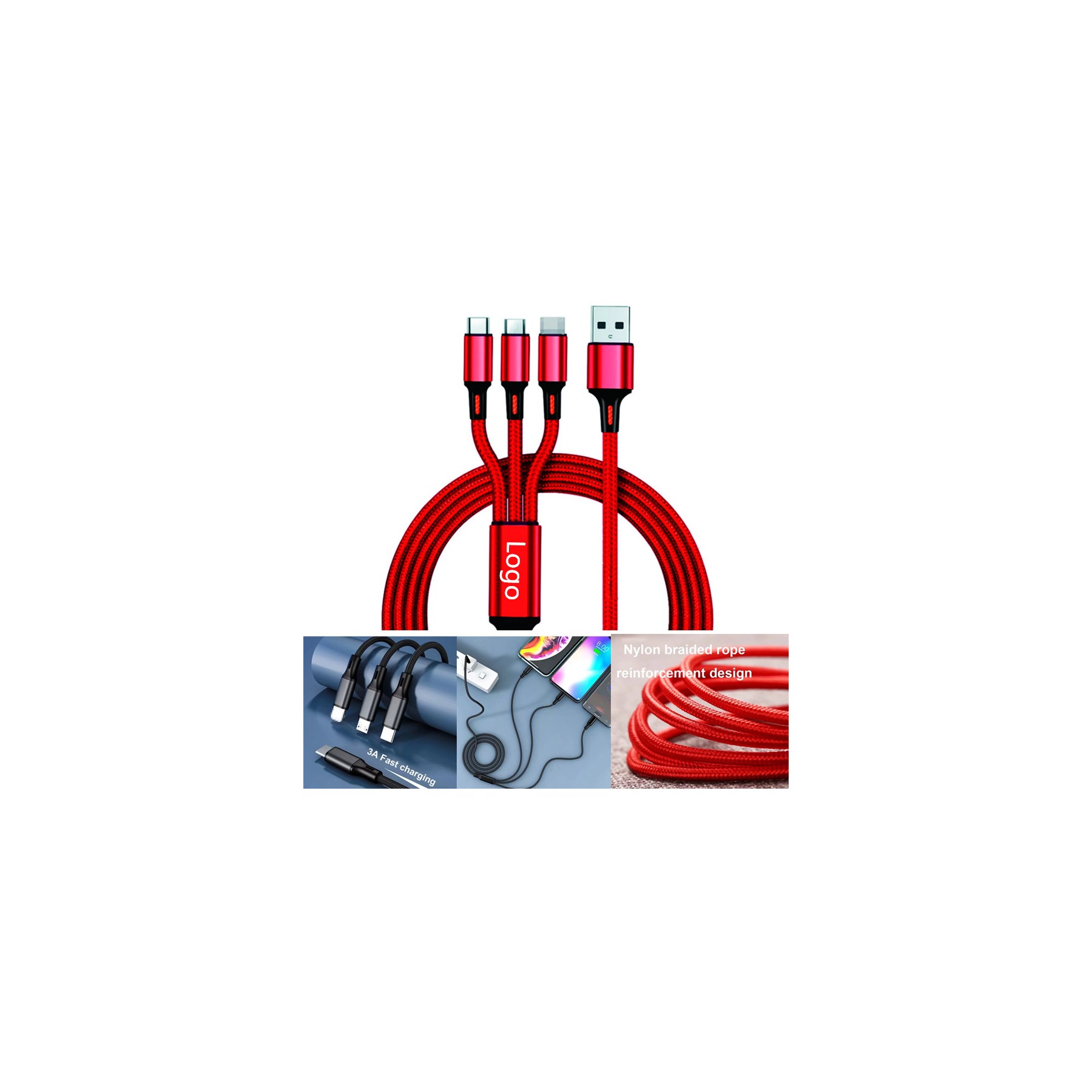 Fast Charger 3 IN 1 Charging / Data Cable