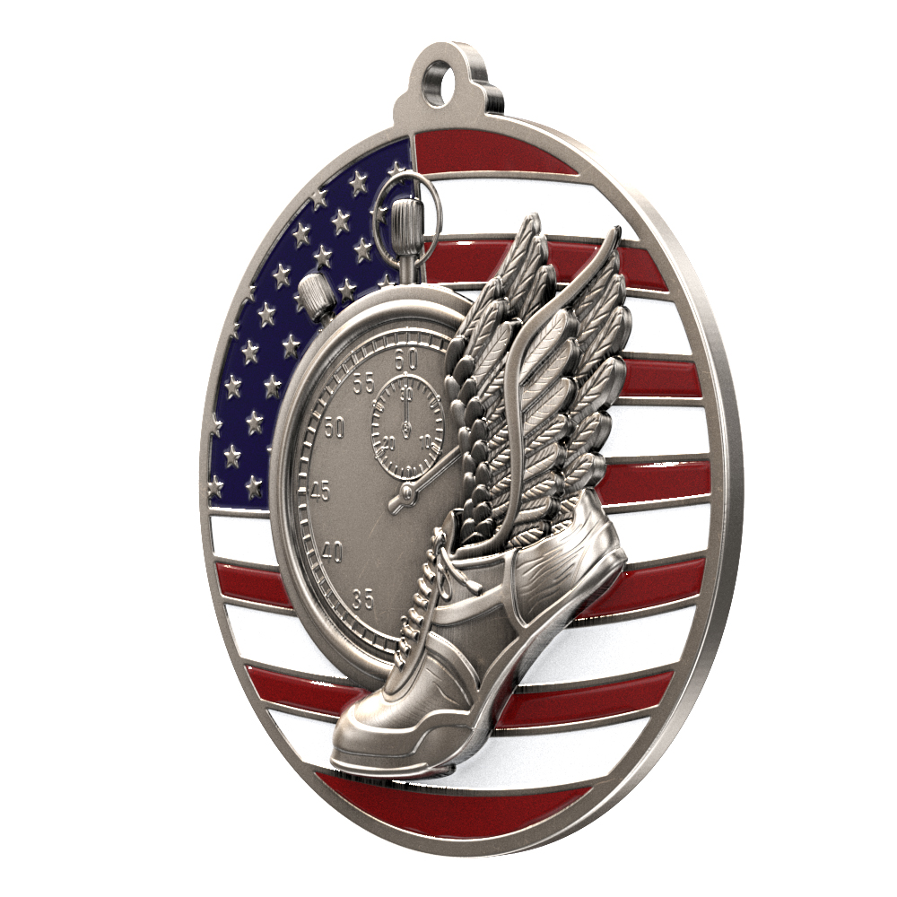 Track Patriotic Medallion (2-3/4") 1