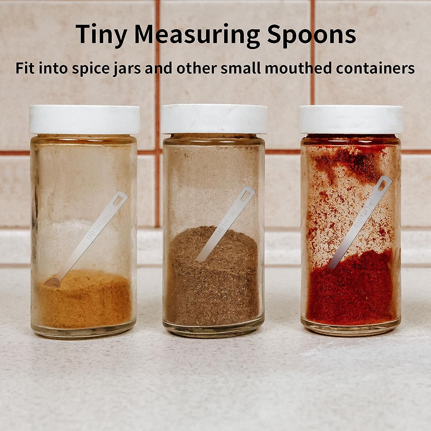 5Pcs Stainless Steel Small Measuring Spoons Set 4
