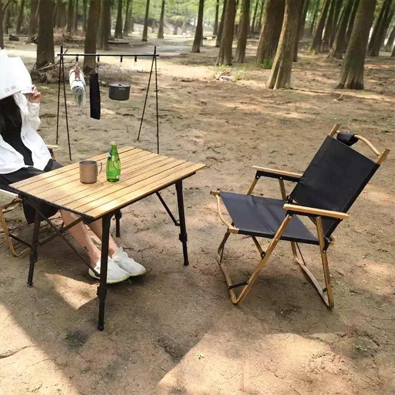 Outdoor Foldable Backpack Portable Wood Camping Chairs 4