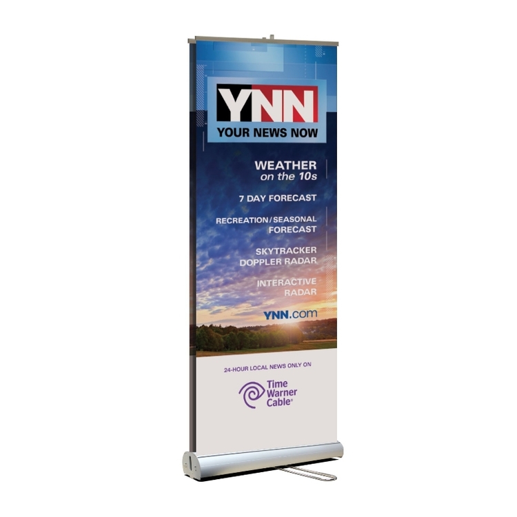 Double-Sided Standard Retractable Banner Stand Kit, Fabric, 33" x 80" 2