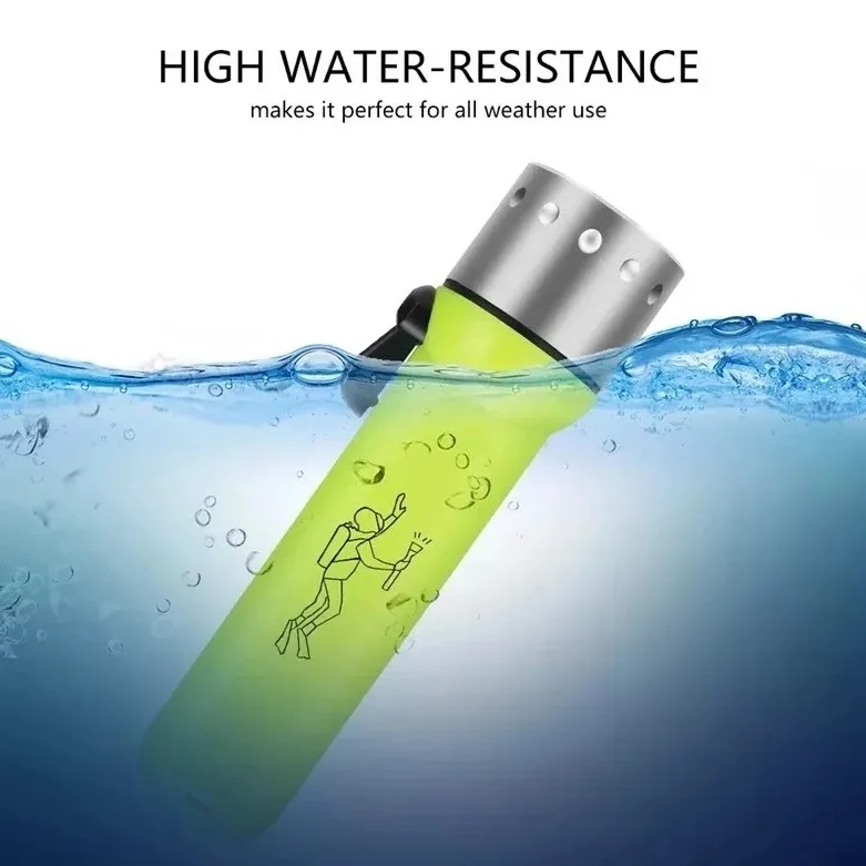 IPX8 Dive Light, 4xAA (Not Incl), 3 Modes, 80ft Waterproof 5