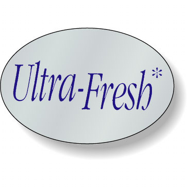 Dull Silver Foil Paper Flexo-Printed Stock Oval Roll Labels (1"x1.5")