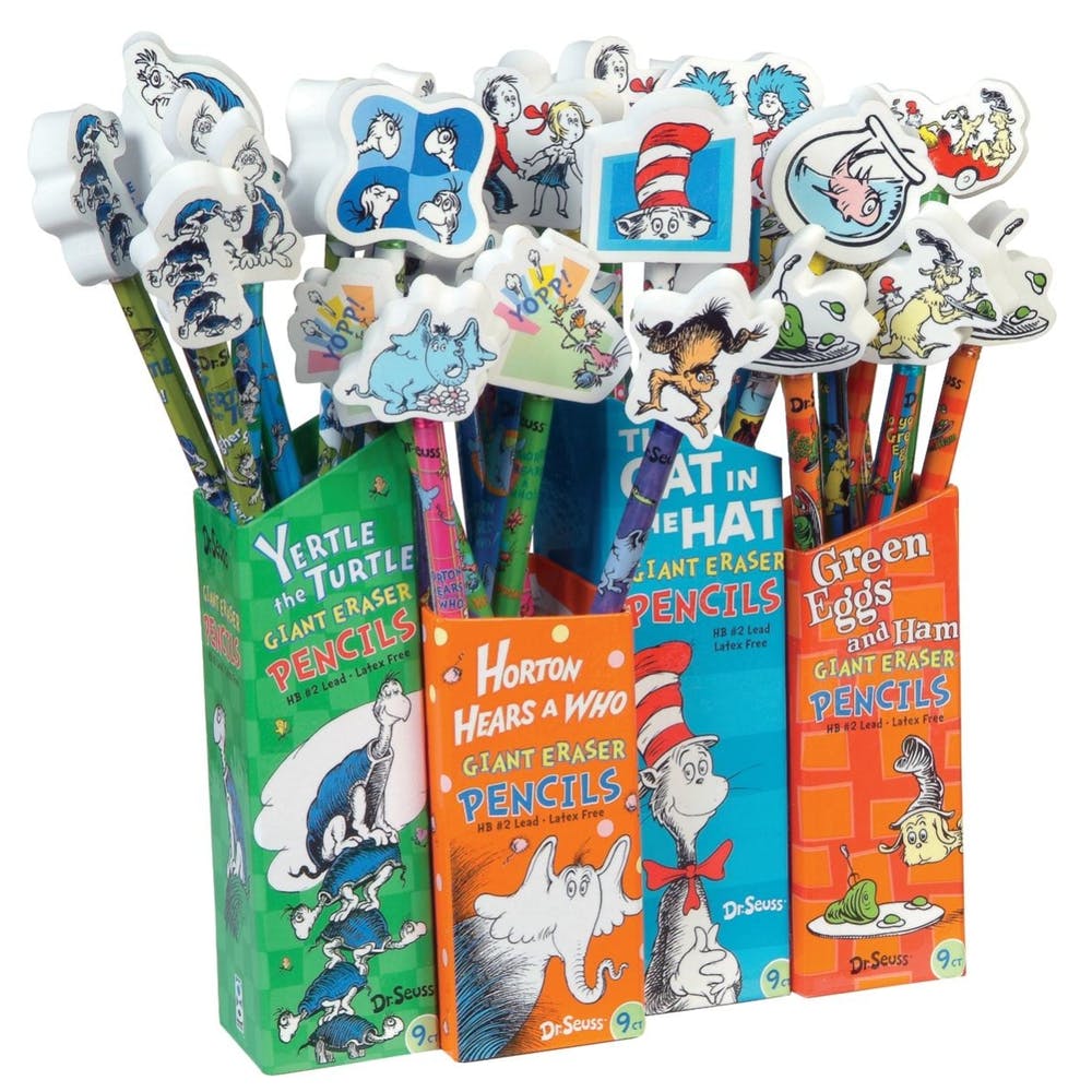Dr. Seuss #2 Pencils - Giant Silk Screen Eraser