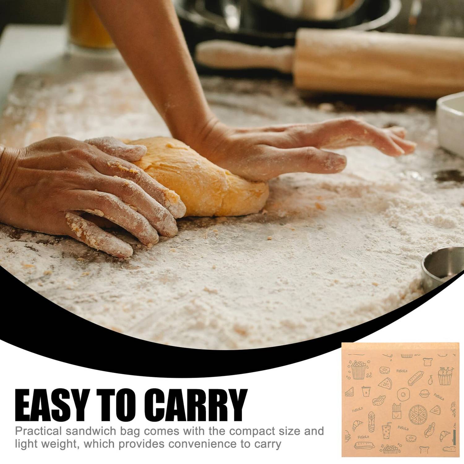 100Pcs Reusable Sandwich Bags - Eco-Friendly & Durable 1