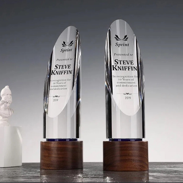 Wooden Crystal Cylinder Tower Awards 4