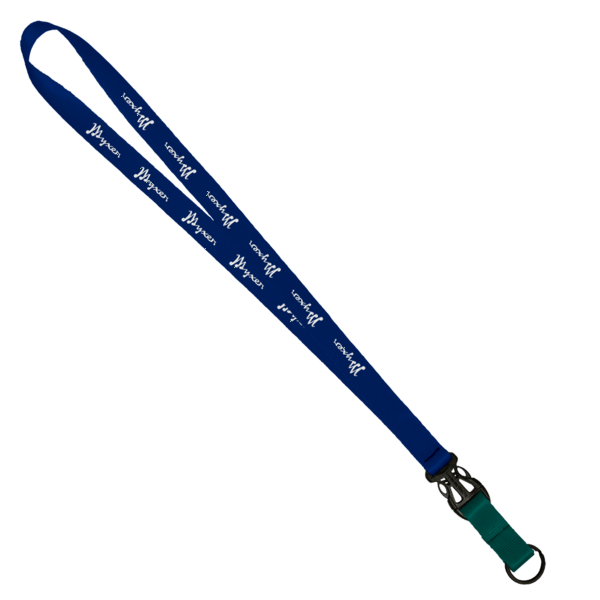3/4" Multi color (Top and bottom) Nylon Lanyard with Plastic Slide Buckle R 168