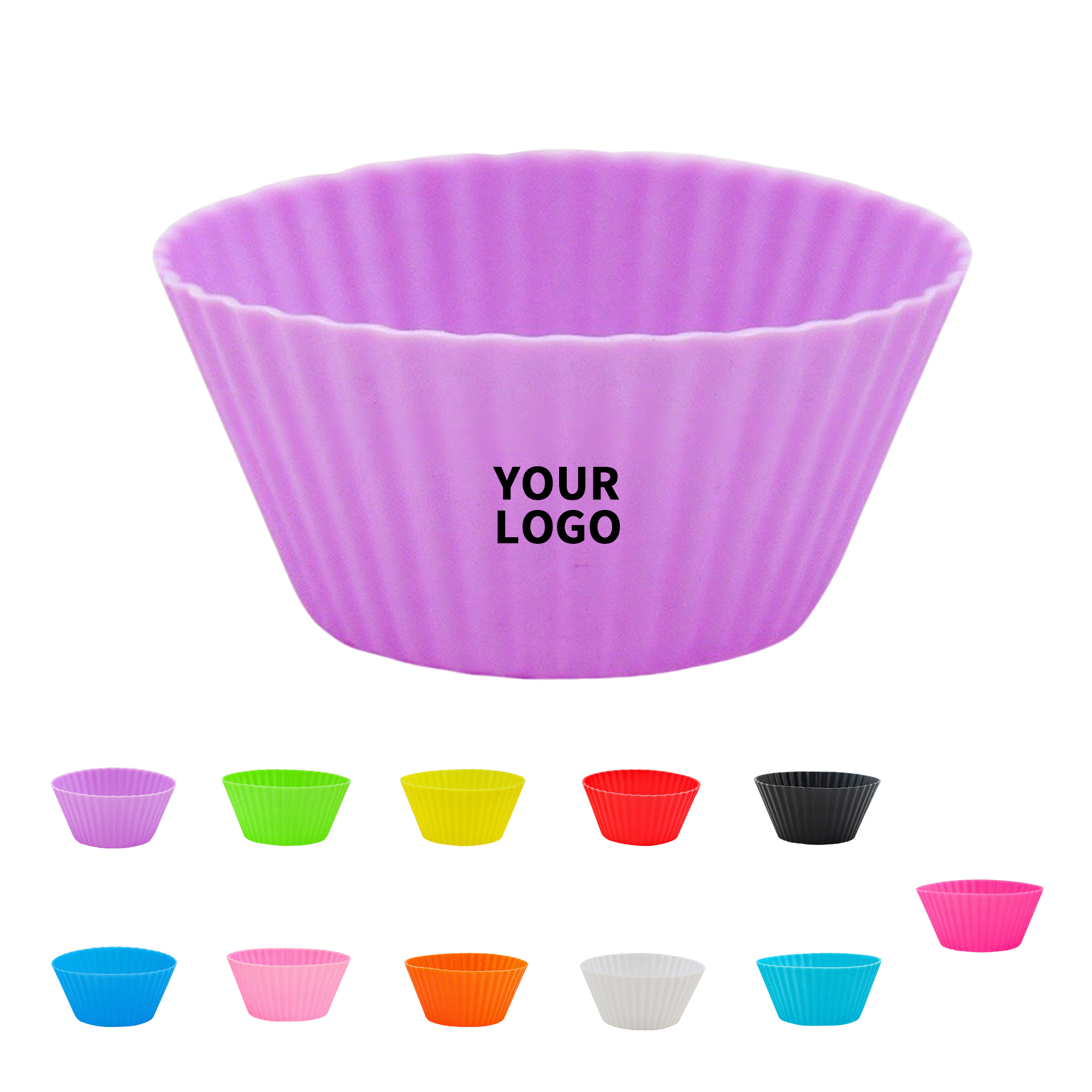 Food Grade Silicone Baking Cup 2.76" Diameter x 1.3" Height 10
