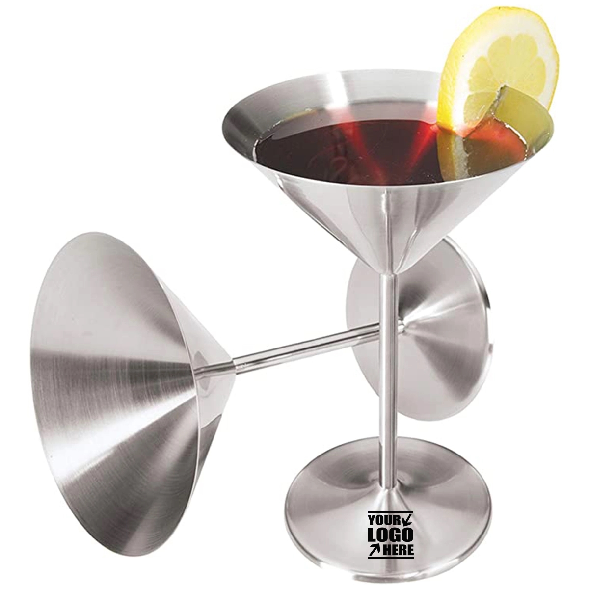 Stainless Steel Martini Glasses - 8Oz 1