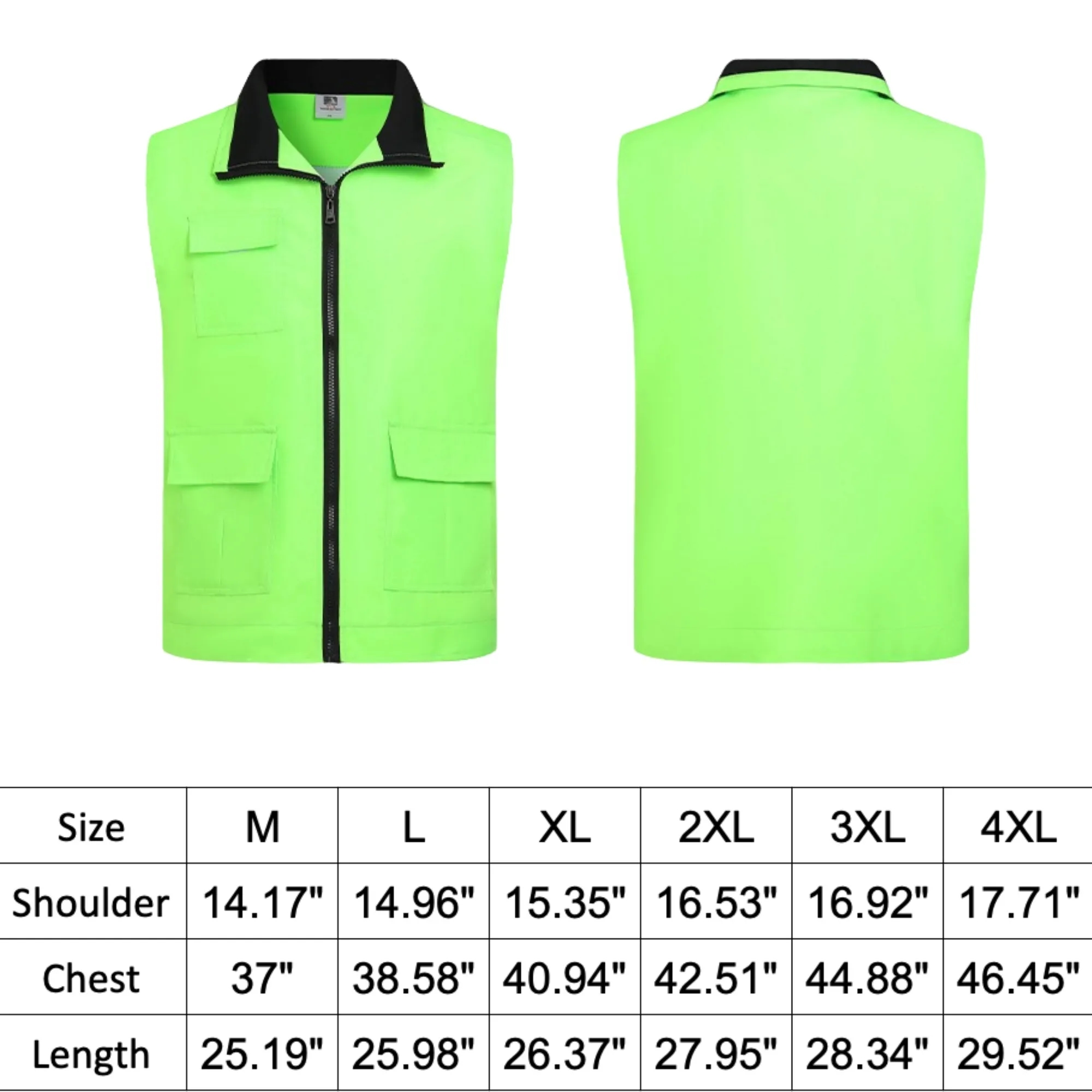 Event Staff Volunteer Vest With 3 Pockets High Visibility 2