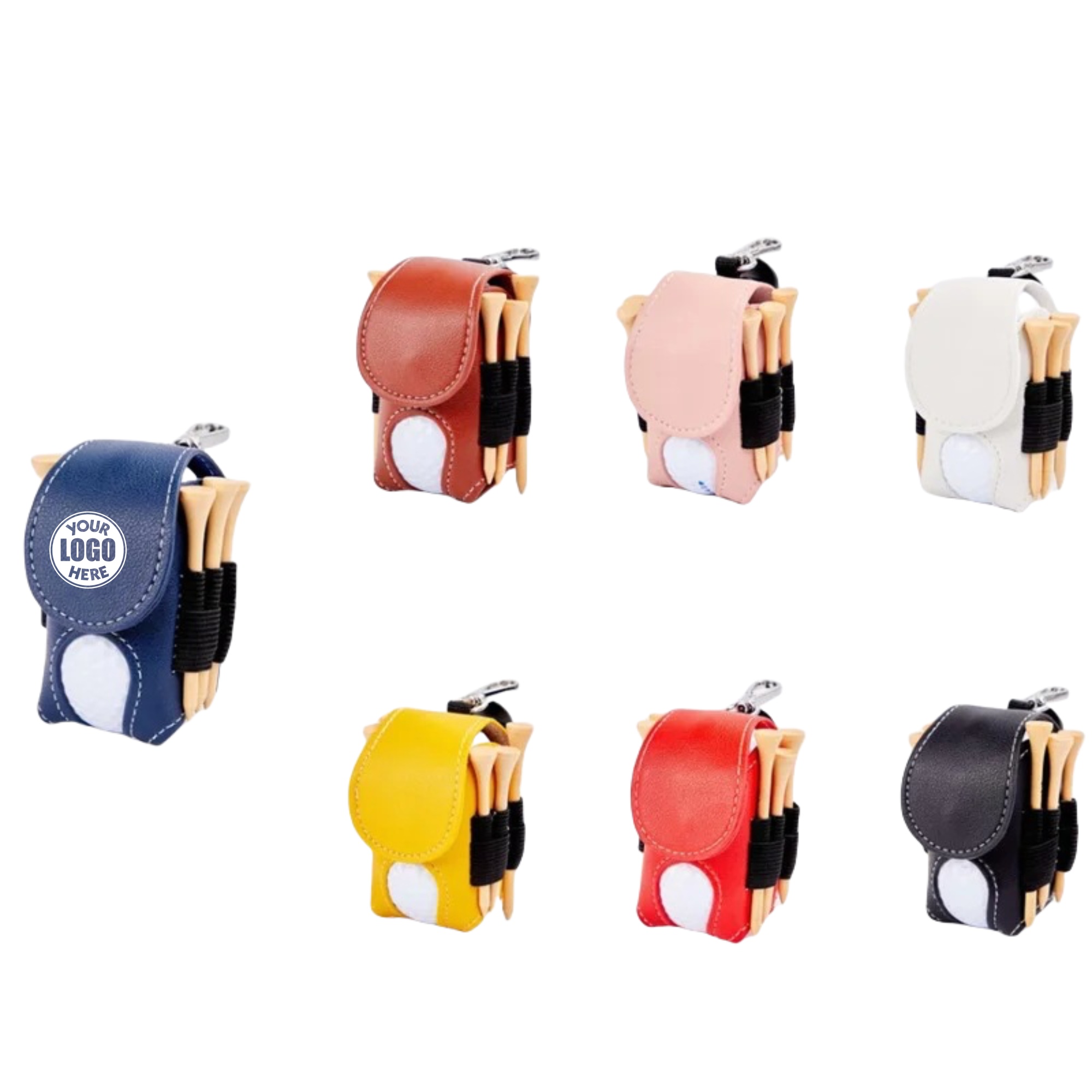 Leather Golf Ball Pouch with Belt Clip 7