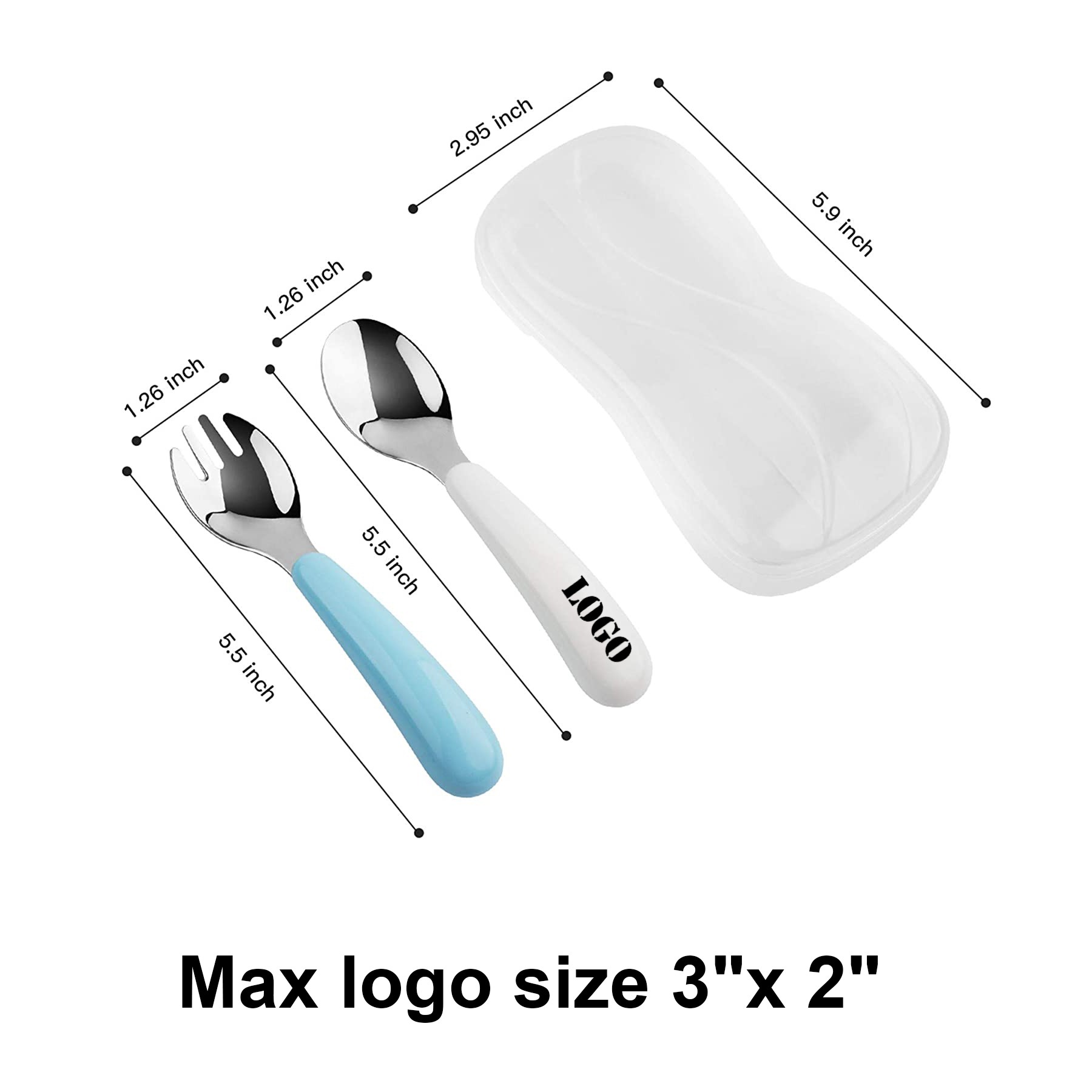Stainless Steel Baby Fork and Spoon 3